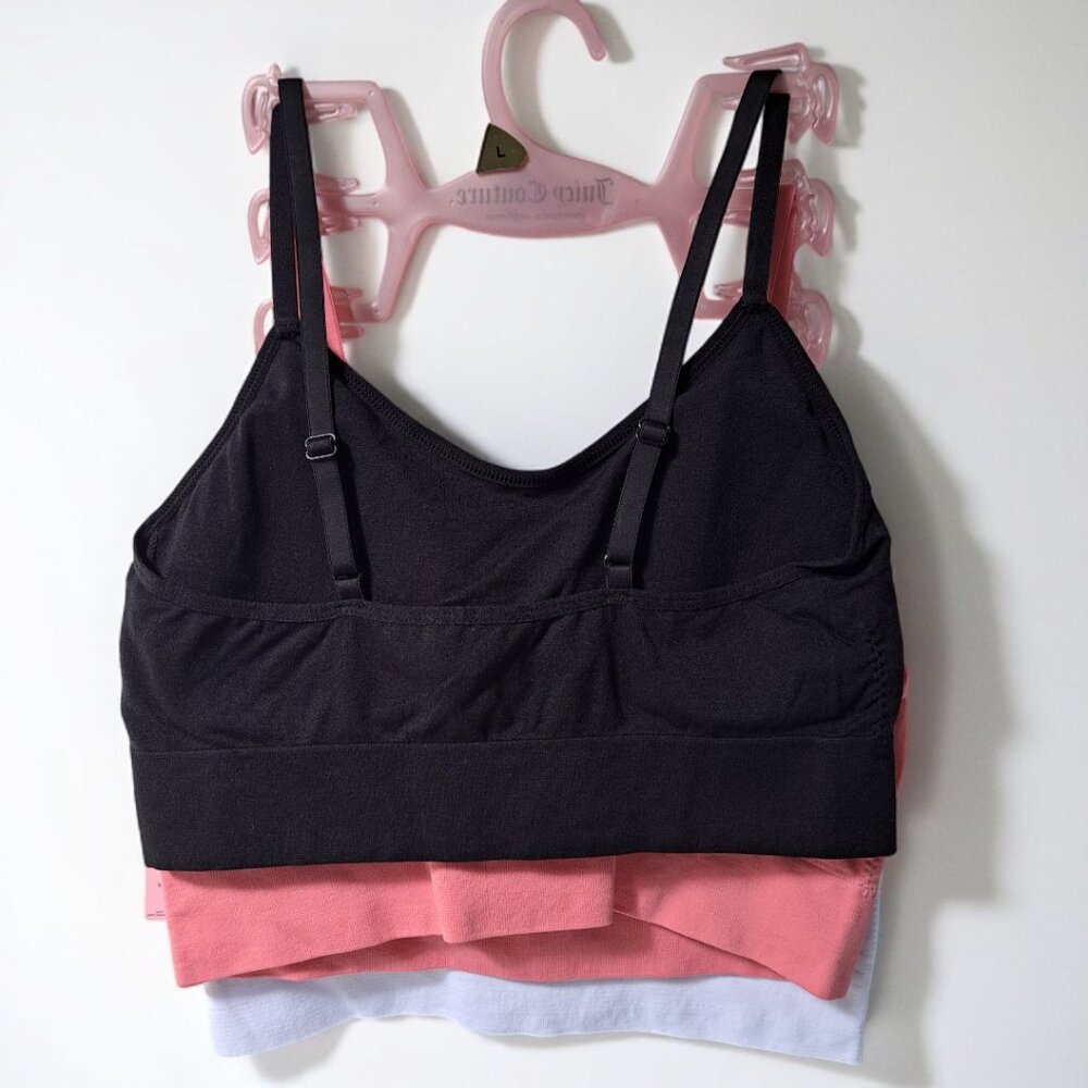 Juicy Couture Large 3-Pack Removable Pad Padded Bras NWT - Picture 4 of 9